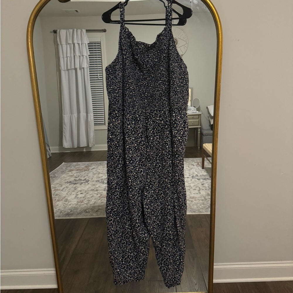 Old Navy blue floral jumper- size 4X